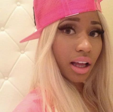 Pink Hat, Nicki Minaj, A Woman, Blonde, Hair, Pink