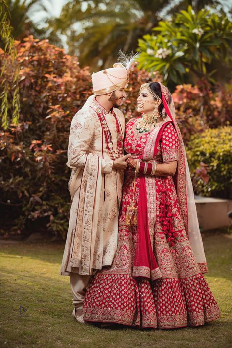 Ankit & Ashima on their wedding Day . . . #wedding #weddingdress #weddingphotography #ringceremony #weddinginspiration #bridalmakeup #bridal #photographer #photographers_of_india #cinestyleindia #weddingday #indianbrides #wedmegood @ashimab19 @ankit_2101 contact @ 9814404141 Couple Poses On Wedding Day, Best Poses For Wedding Couple, Wedding Dress Couple Indian, Cupule Wedding Pose, Couple Poses In Wedding, India Wedding Couple Poses, Bridal Groom Pose, Wedding Day Couple Poses, Caples Photo Wedding Indian