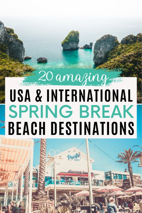 Planning a spring break vacation? Whether you want to spend an epic spring break in the US or go abroad, discover some of the best destinations around the world to visit during your spring break vacation! Spring Break Vacation Ideas, Best Spring Break Vacations With Kids, Spring Break Vacations With Kids, Cheap Spring Break Ideas, Senior Spring Break, Spring Break Locations, Spring Break Girls, Best Spring Break Destinations, Spring Break Ideas