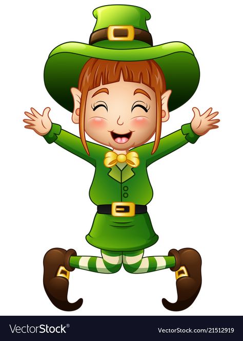 Girl Leprechaun, Art Pages, Chinese New Year, Png Images, Vector Art, Adobe Illustrator, Elf, Vector Images, Vector Free