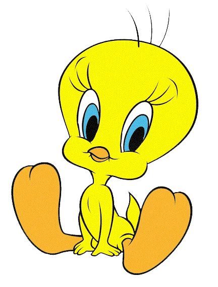 Bird Drawing Cute, Drawing Cute Cartoon, Cartoon Characters Drawing, Tweety Bird Drawing, Characters Drawing, Baby Looney Tunes, Bird Drawing, Drawing Cartoon Characters, Tweety Bird