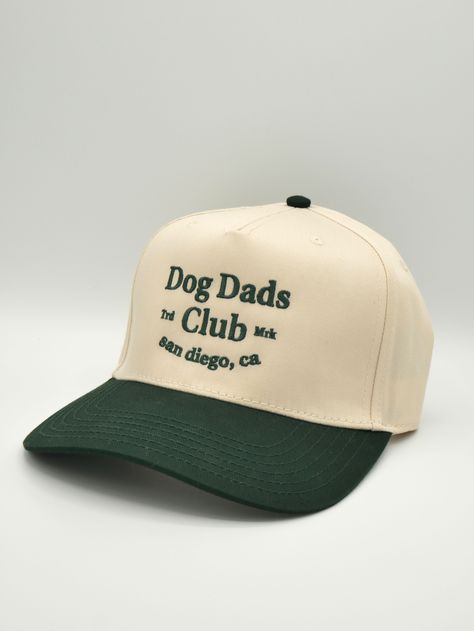 Introducing our first hat from Dog Dads Club: the Dog Dads Club 5 panel structured embroidered hat. This high-quality structured, unisex and comfortable hat is perfect as an accessory piece to any outfit. Dog Owner Gift, Dog Dad Gifts, Cap For Men, Embroidered Hat, Unisex Gift, Dog Illustration, Gifts For Dog Owners, Embroidered Hats, Eco Friendly House