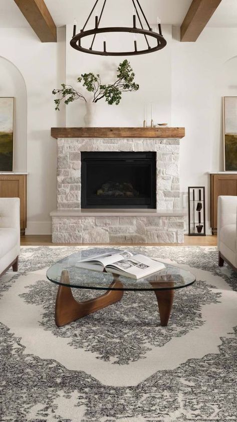 Fireplace Mantle Decor, Fireplace Built Ins, Fireplace Remodel, Home Fireplace, Fireplace Makeover, Ideas Living Room, Brick Fireplace, Fireplace Wall, Fireplace Mantle