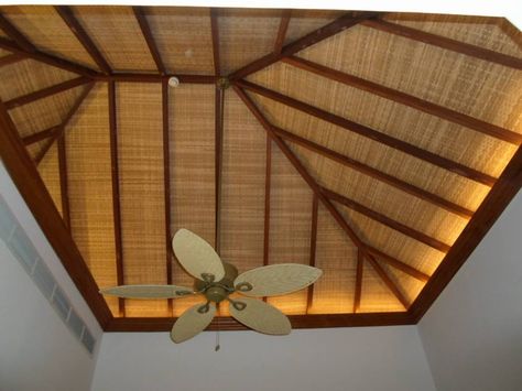 PHOTO Panelled Ceiling, Indian Retro, Rooms Interior, Bamboo Ceiling, Bamboo Mat, Tropical Bedrooms, Tropical Architecture, Korean Beef, Wooden Ceilings