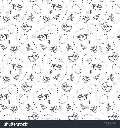 Vector seamless pattern.with hand drawn school doodle icons. #Ad , #AFFILIATE, #pattern#hand#Vector#seamless Graduation Doodles Hand Drawn, Teacher Pattern, School Doodle, Math Design, Doodle Icons, Free Wedding Cards, Doodle Icon, Flyer And Poster Design, Wedding Card Design