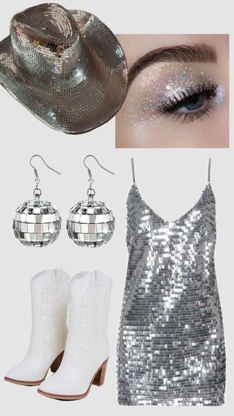 #mirrorballtaylorswift Mirror Ball Taylor Swift, Disco Night, Taylor Outfits, Taylor Swift Tour Outfits, Swift Tour, Taylor Swift Outfits, Mirror Ball, Concert Looks, Concert Fits