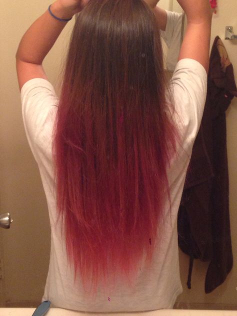 Ombre my hair dark brown to cotton candy pink(: Pink Dip Dye Hair Brown, Brown Hair Pink Ends, Brown Hair With Pink Ends, Black To Pink Ombre Hair, Brown To Pink Ombre Hair, Brown Pink Ombre, Dip Dye Hair Brown, Ombre Hair Pink, Brown Hair Fade