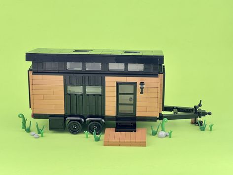 Cozy Trailer, Lego Trailer, Trailer House, Easy Lego Creations, House Lifestyle, Lego News, Trailer Home, Corrugated Metal, Lego Models