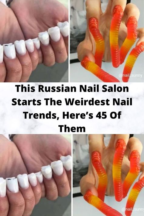 This #Russian Nail Salon Starts The #Weirdest Nail Trends, Here’s 45 Of #Them Pig Nails, Mac Nails, Business Competition, Ice Cream Nails, Pineapple Nails, Monster Nails, Booming Business, Inspirational Short Stories, Kiss Nails