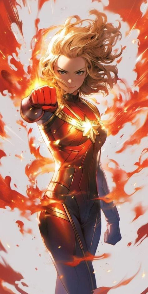 Captain Marvel Wallpaper, Ms Marvel Captain Marvel, Female Avengers, Avengers Marvel Comics, Iron Man Cartoon, Marvel Character Design, Captain Marvel Carol Danvers, Marvel Heroines, Marvel Superheroes Art