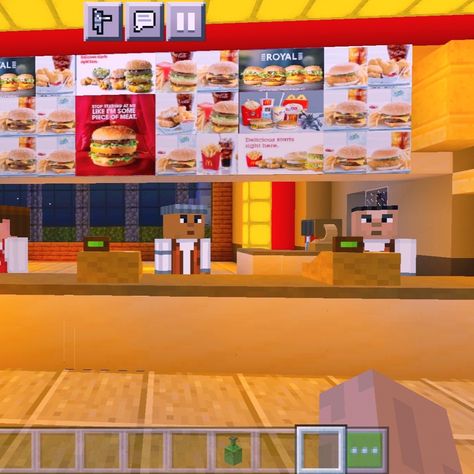 No really I tried to make it as realistic as possible I even made a frickin drive thru cashier :P Minecraft Mcdonalds, Minecraft Pocket Edition, Pocket Edition, Drive Thru, Stop Staring, I Tried, Minecraft, Make It, Drive