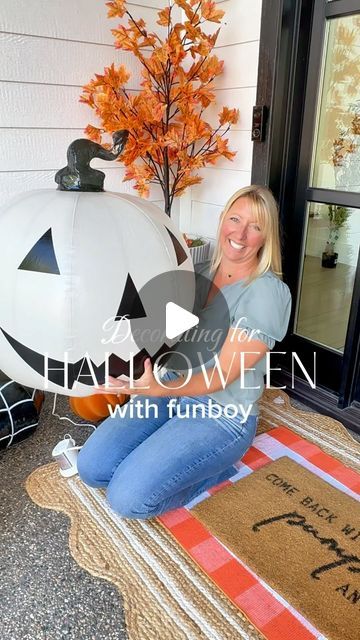 Shannon Nelson | TheShannyKate on Instagram: "The Ultimate Light Up Halloween Decor Pumpkins

Click the link in my bio or comment 'FUNBOY' and I'll send you a DM with the link. 

These pumpkins come in a set of three and are available in two different colors options. They're waterproof, weighted on the bottom so they won't blow away and have a timer on the remote so you can choose when they turn off. Don't forget to follow me for my home decor, renovations and unique finds! ✨ 

#Funboy @funboy #ad #ltk #ltkhome #liketkit #liketk.it/xx  @shop.ltk Halloween Decor | Outdoor Decor | Halloween | Fall Decor | Porch Decor" Fall Decor Porch, Outdoor Decor Halloween, Halloween Decor Outdoor, Decor Pumpkins, Unique Finds, Fall Decorations Porch, Up Halloween, Halloween Fall, Decor Halloween