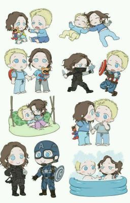 I just published "BEST GIFT OF ALL" of my story "A Guide To Love: Stucky One Shots". Steve And Bucky, Avengers Humor, Baby Marvel, Stucky Fanart, Funny Guys, Baby Avengers, Captain America And Bucky, Bucky And Steve, Avengers Comics