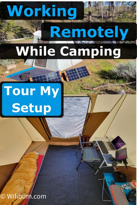 working while camping and how to be productive Long Term Camping Setup, Long Term Camping, Camping Power, Wifi Booster, Camping Set Up, Remote Working, Being Productive, Work Remotely, Camping Set