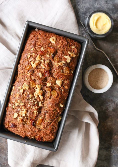 Morning Glory Bread. The most delicious quick bread you will ever taste. For real. via www.domesticate-me.com Extra Moist Banana Bread, Morning Glory Bread, Coconut Flour Banana Bread, Vegan Pumpkin Bread, Coconut Flour Bread, Banana Loaf, Baking With Coconut Flour, Flours Banana Bread, Healthy Bread Recipes