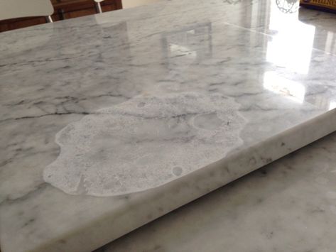 Cleaning marble Cleaning Marble Countertops, Vinegar Stain, Marble Restoration, Cleaning Marble, Remove Water Stains, Marble Countertops Kitchen, Hard Water Stain Remover, Diy Marble, Quartzite Countertops