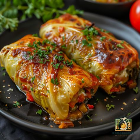 If you are looking for a hearty and delicious meal, these Stuffed Cabbage Rolls with Egg are a fantastic choice. Loaded with a tasty mixture of ground meat, rice, and an egg to bind everything together, these rolls are wrapped in tender cabbage leaves and simmered in a flavorful tomato sauce. It’s a comforting dish ... Read more Cabbage Roll Sauce, Cabbage Rolls Polish, Best Cabbage Rolls Recipe, Polish Stuffed Cabbage, Lithuanian Food, Easy Cabbage Rolls, Cabbage Wraps, Boiled Cabbage, Lithuanian Recipes