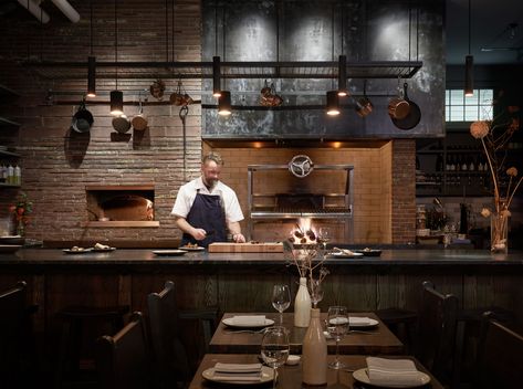 Dutch Still Life, Charred Wood, Chefs Table, Handmade Plates, Oak Panels, Pool Bar, Industrial Kitchen, Open Kitchen, Restaurant Interior