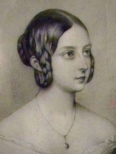 Queen Victoria, 1841. Daily Queen, Young Queen Victoria, Queen Victoria Family, Queen Victoria Prince Albert, Victoria Prince, Victoria Reign, Reine Elizabeth Ii, Victorian Hairstyles, John Brown