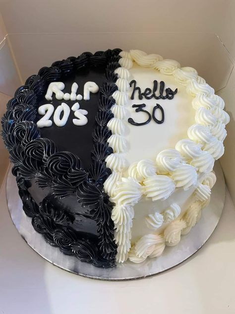 Rip 20s Birthday Party Cake, Hello 30 Birthday, 40th Birthday Themes, 19th Birthday Cakes, 30th Birthday Decorations, 30 Birthday Cake, 30th Bday, 29th Birthday, 19th Birthday