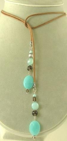 Jewelry Craft Ideas - Pandahall.com Lariat Necklaces, Food Diy, Hair Food, A Necklace, Necklace Blue, Blue Chalcedony, Diy Schmuck, 가을 패션, Lariat Necklace