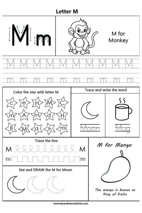 Teaching Letter M Preschool, The Letter M Worksheets, Letter Writing Worksheets Kindergarten, Letter M Kindergarten Activities, Letter M For Preschoolers, Letter M Activity For Preschoolers, Letter M Worksheets Kindergarten, Letter M Kindergarten, Letter M Activities For Kindergarten