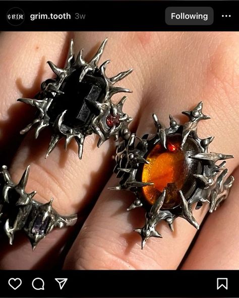 #rings #ringsjewelry in 2024 | Jewelry inspo, Cute jewelry, Gothic chokers 2024 Jewelry, Girly Pop, Jewelry Gothic, Gothic Chokers, Inspirational Jewelry, Italy Outfits, Monster Design, Iron Maiden, Alternative Outfits