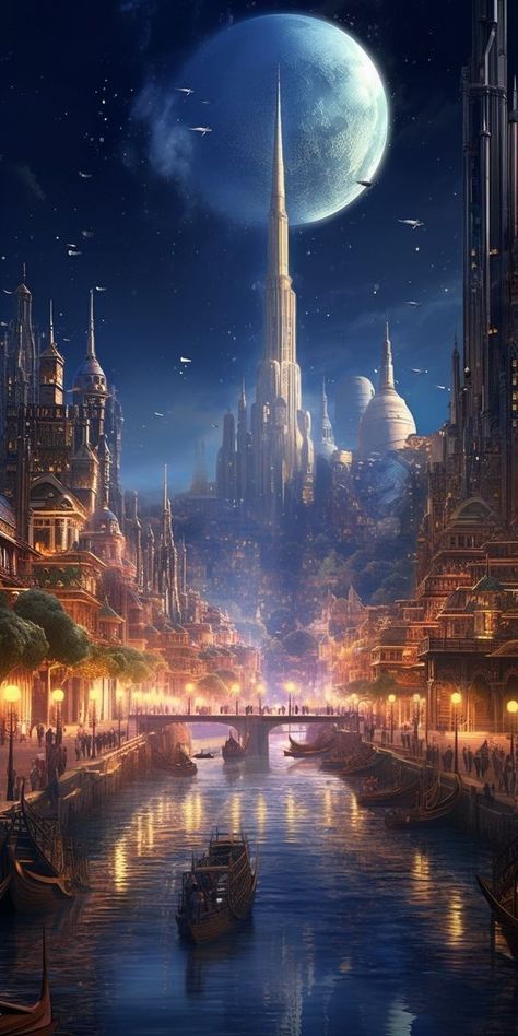 Planets Photography, Kushan Empire, Tipografi 3d, Fantasy Nature, Futuristic World, Rim Light, Fantasy Castle, Fantasy City, Fantasy Setting