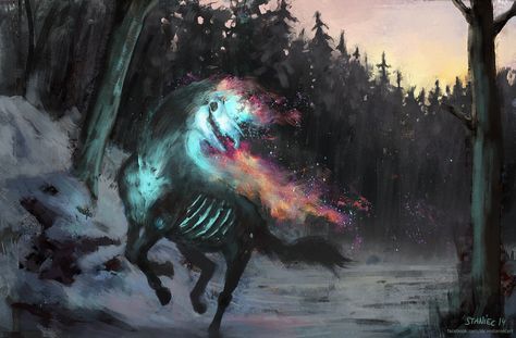 fire horse, illustration, painting, digital art, horror Undead Animals, Skeleton Horse, Space Monster, Fire Horse, Fantasy Horses, Skeleton Art, 다크 판타지, Mythical Creatures Art, Art Prompts