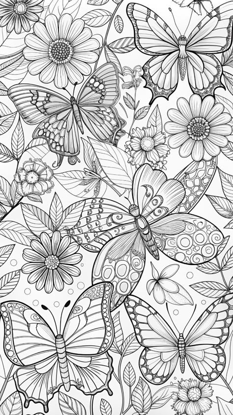 Coloring Pages Flowers, خريطة ذهنية, Adult Colouring Printables, Abstract Coloring Pages, Barbie Coloring Pages, Detailed Coloring Pages, Colouring Printables, Printable Adult Coloring Pages, Adult Coloring Book Pages