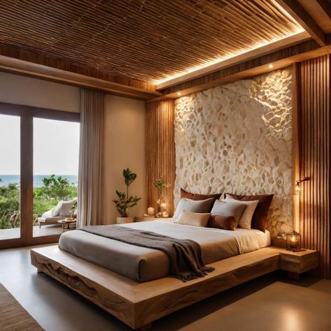 Master Bedrooms Decor Modern Luxury, Balinese Bedroom, Tiny Bedroom Design, Bali Design, Modern Luxury Bedroom, Bedroom Wall Designs, Room Stuff, Modern Hotel, Tiny Bedroom