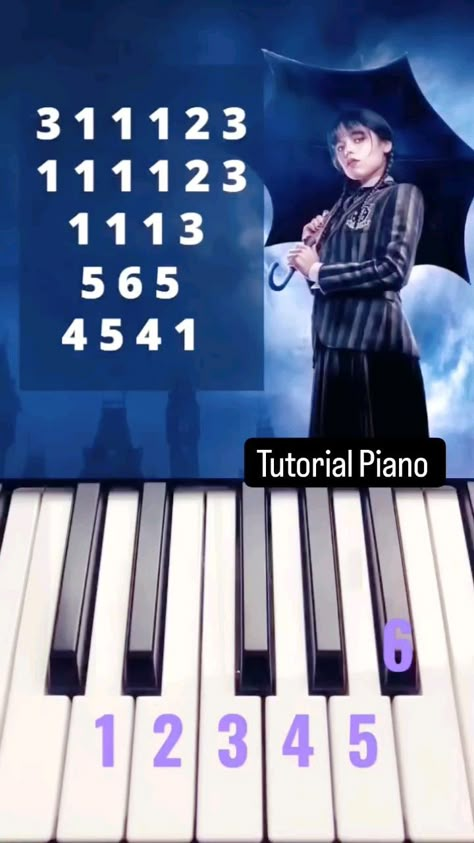 Piano Tutorial | 🎁 Get your FREE piano lesson here How To Play The Owl House Theme Song On Piano, How To Play Up On Piano, Megalovania Piano Easy, Piano Wednesday, Halloween Piano Songs, Adams Family Piano, Wednesday Piano, Fun Piano Songs, Easy Songs To Play On Piano