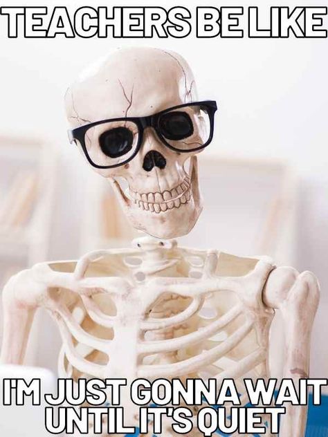 Teachers be like i'm just gonna wait until it's quiet. Funny teacher meme When Your Teacher Yells At Someone, Classroom Memes Funny, Teachers Be Like, Skeleton Pfp Aesthetic, Pfp Skeleton, Pfp Aesthetic Purple, Skeleton Pfp, Waiting Meme, Purple Skeleton