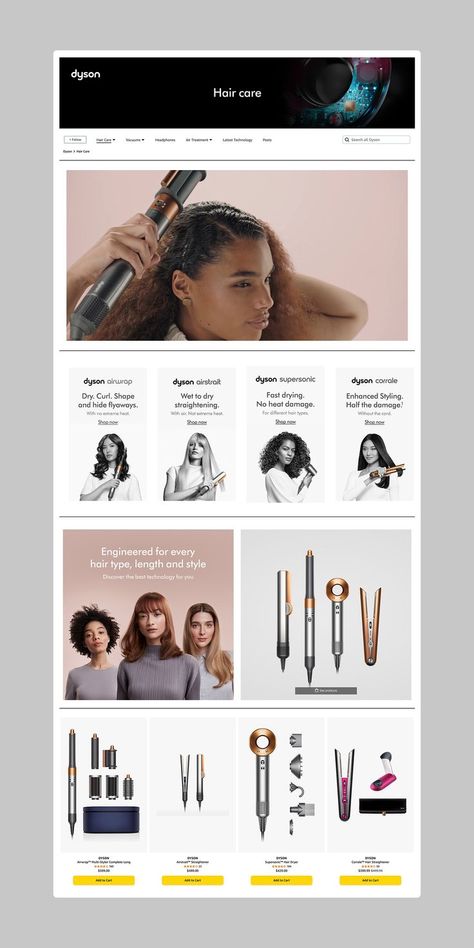 Shop / store page Amazon storefront design inspiration. #amazon #storefront #design #e-commerce #hair #vaccum #fan #headphone #home Amazon Storefront Design, Storefront Design, Content Design, Contents Design, Amazon Storefront, Amazon Store, Elegant Nails, Store Front, Amazon Home