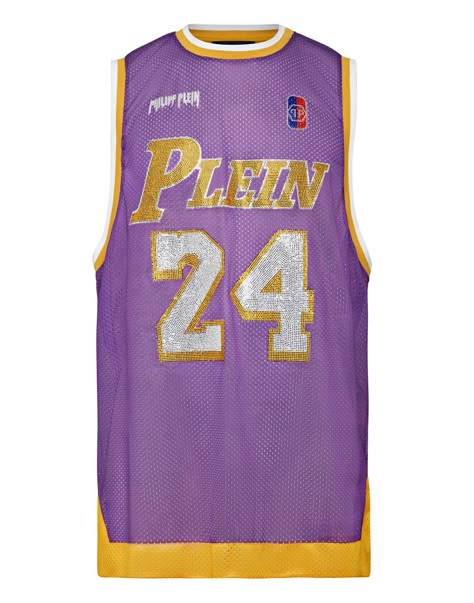 Philipp Plein, Tank Top, Purple, Gold