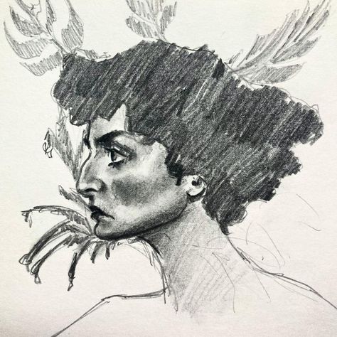 Angelique (@murky_feelings) • Instagram photos and videos Sketchbook Pencil, Art Faces, Pastel Pencils, Side Profile, Sketch Art, A Drawing, Draw Drawing, Pencil Sketch, Pencil Art