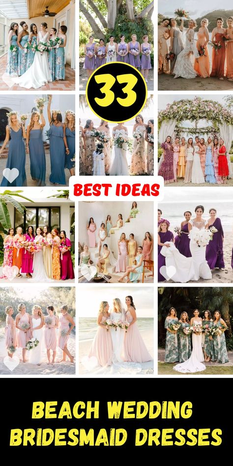 Say yes to the perfect beach wedding bridesmaid dresses with this collection of 33 fun and stylish options Ideal for a seaside or destination wedding, these dresses come in a variety of colors and styles Choose from casual boho designs, elegant champagne hues, or vibrant tropical shades like green and coral Each dress is designed to complement the natural beauty of a beach setting, whether you�re planning a sunset ceremony or a daytime celebration Find the perfect look for your bridesmaids Tropical Wedding Party Attire, Destination Wedding Bridesmaid Dresses, Jordans Wedding, Beach Setting, Beach Wedding Bridesmaid Dresses, Casual Beach Wedding, Beach Wedding Bridesmaids, Beach Wedding Colors, Beach Wedding Shoes