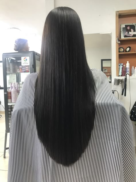 Long Straight Black Hair With Layers, Deep U Shape Haircut, Deep U Haircut Long Hair, Deep V Haircut Long Hair, U Shape Haircut Long Straight Hair, Deep U Cut Haircut, Deep U Haircut, V Cut Hair With Layers, U Cut Hairstyle Long Hair