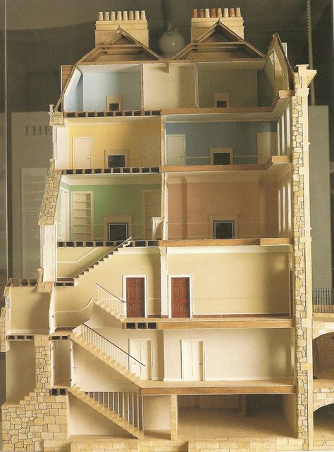 Bath Town, Regency Architecture, Regency House, Georgian House, Georgian Townhouse, Georgian Architecture, Architectural Model, Doll House Plans, Georgian Era