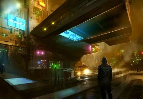 Nar Shaddaa, Scifi Landscape, Landscape Animation, Futuristic Anime, Cyberpunk Inspiration, Landscape Rocks, Retro Scifi, Edge Of The Empire, Vertical City