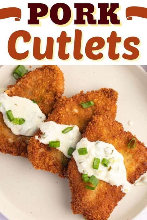 Pork Cutlets Baked Pork Cutlets, Pork Cutlet Recipes, Creamy Jalapeno Sauce, Pork Dinners, Pork Sauce, Beef Meals, Cutlets Recipes, Crispy Cheese, Pork Ham