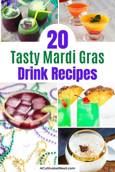 Mardi Gras Margarita, Mardis Gras Food, Mardi Gras Drinks Alcoholic, Mardi Gras Punch, Themed Alcoholic Drinks, Mardi Gras Mocktails, Fat Tuesday Drink Recipes, Mardi Gras Recipes, Mardi Gras Shots Recipes