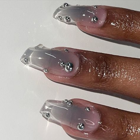 Pierced Nails, Piercing Nails, City Nails, Ongles Nails, Nail Jewelry, Girls Nails, Minimalist Nails, Dream Nails, Jersey City