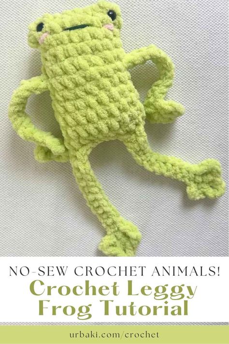 We're thrilled to introduce you to a fantastic crochet tutorial Crochet where you'll learn how to make an adorable crochet leggy frog. This no-sew project is perfect for both beginners and seasoned crocheters alike. Let's hop right in and get started! In this engaging crochet tutorial video by Anita Louise Crochet, you'll discover step-by-step instructions on how to create your very own crochet frog. With clear demonstrations and easy-to-follow guidance, you'll be crafting your cute little... Crochet Frog Plushie Pattern Free, Simple Crochet Plushies, Simple Crochet Animals, Simple Amigurumi Pattern Free, Free No Sew Amigurumi, Crochet Leggy Frog, Frog Tutorial, Leggy Frog, No Sew Crochet