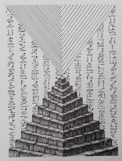 Static Drawing, Pyramids Drawing, Pyramid Drawing, 3d Pyramid, 3d Drawings, Main Character, Character Aesthetic, Pen Drawing, Doodle Art