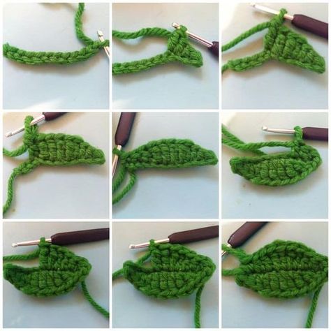 Easy Crochet Bookmarks, Leaf Crochet, Crochet Leaf Patterns, Diy Leaves, Crochet Tutorial Pattern, Crochet Fairy, Crochet Shell Stitch, Crochet Leaves, Crochet Simple