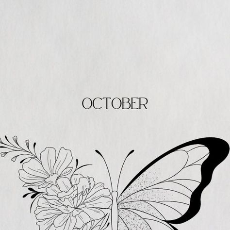 October Flower With Butterfly Tattoo, Marigold Flower With Butterfly Tattoo, October Birth Flower Butterfly Tattoo, Mary Gold And Cosmos Tattoo, October Butterfly Tattoo, Marigold With Butterfly Tattoo, September And October Flower Tattoo, Marigold Butterfly Tattoo, Minimalist Morning Glory Tattoo