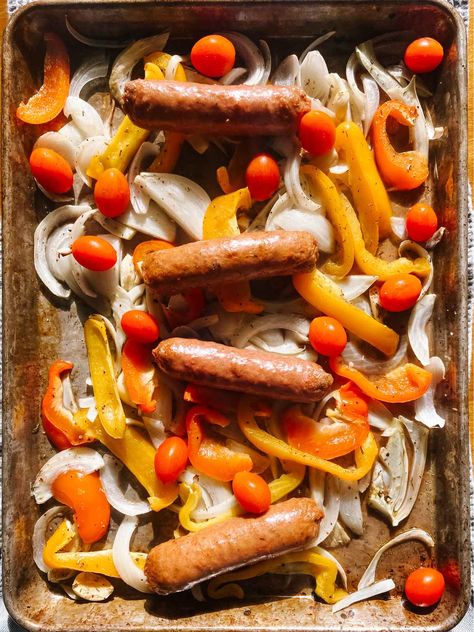 Craving a scrumptious vegetarian or vegan meal that's packed with flavor? Look no further! Our Sheet Pan Vegan Sausage, Peppers, and Onions is not only easy to make, but it also boasts a delightful blend of smoky sausage and sweet peppers. Perfect for a busy weeknight, weekend get-together, or even a cozy Sunday meal. You don't want to miss out on this delectable dish. Click the link for the recipe! Vegan Sausage And Peppers, Sausage And Peppers Sheet Pan, Sausage Peppers And Onions, Sausage Peppers, Cozy Sunday, Leafy Green Salads, Vegan Parmesan Cheese, Farro Salad, Baked Dinner