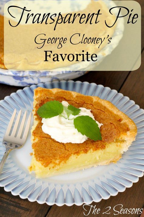 Transparent Pie Recipe, Transparent Pie, Favorite Pie Recipes, Slice Of Pie, Thanksgiving Pies, Bean Dip, Custard Pie, 7 Layer, Favorite Pie