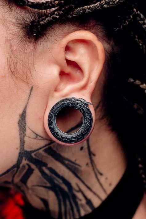 Unique Double Flared Tunnels And Ear Plugs – OTunnels Men's Piercings, Plague Doctors, Hannya Mask, Ear Gauge, Ear Gauges Plugs, Bull Tattoos, Gauge Earrings, Stretched Lobes, Ear Tunnels